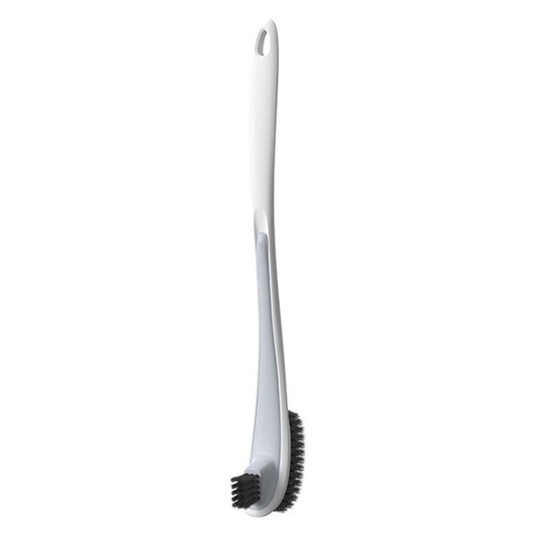 SANGA Double Sided Toilet Brush Fast Cleaning Long Handle Bathroom Toilet Washing Brush - White