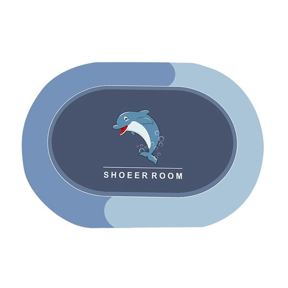 Non-Slip Bath Mat Super Absorbent Bathroom Shower Rug Floor Carpet - Blue/40x60cm
