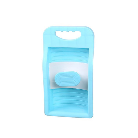 Plastic Washboard Laundry Board Household Portable Non-slip Mini Washboard for Home Dormitory - S/Blue