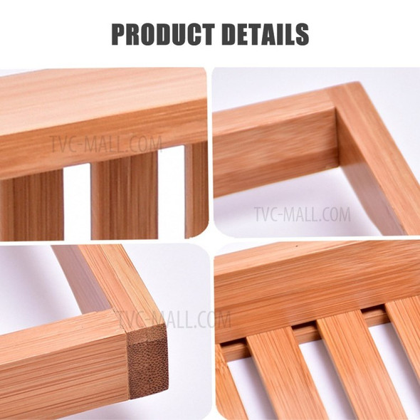 Bamboo Spa Bathtub Caddy Tray Nonslip Bottom Soap Book Wine Tablet Towel Holder Organizer