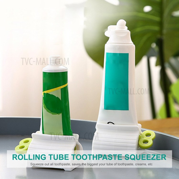 Rolling Tube Toothpaste Squeezer Vertical Toothpaste Seat Holder Stand Rotate Toothpaste Dispenser for Bathroom