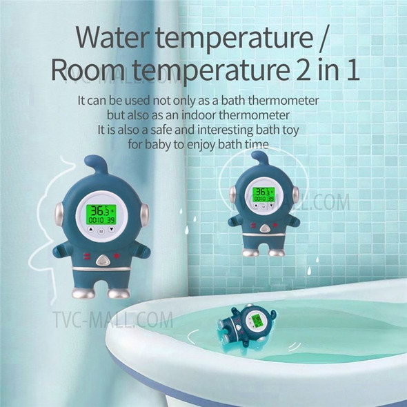 Bath Thermometer Tri-color Backlit Display Lovely Alien Shape Water Temperature Floating Thermometer