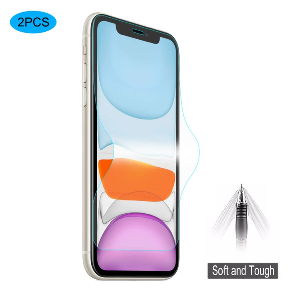 For iPhone 11 / iPhone XR 2 PCS ENKAY Hat-Prince 0.1mm 3D Full Screen Protector Explosion-proof Hydrogel Film