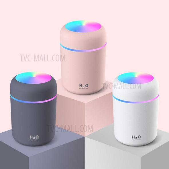 300mL Car Mist Humidifier Diffuser Portable Colorful Night Light Quiet Auto-Shut Off 2 Mist Modes Humidifier Essential Oil Diffuser - Pink