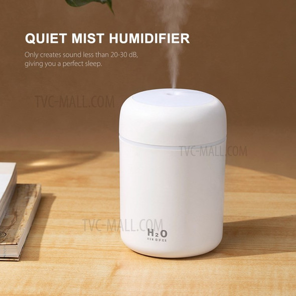 300mL Car Mist Humidifier Diffuser Portable Colorful Night Light Quiet Auto-Shut Off 2 Mist Modes Humidifier Essential Oil Diffuser - Pink