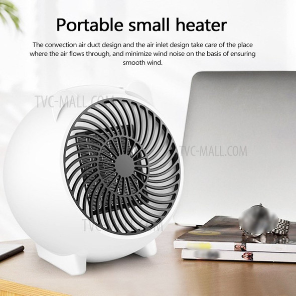 For Household Office Bedroom Intelligent Portable Small Size Heater - Pink/EU Plug