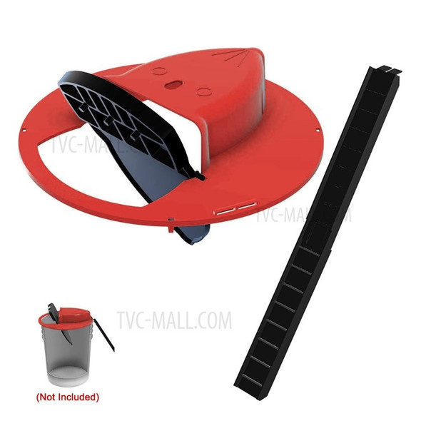 Plastic Reusable Smart Mouse Trap Flip and Slide Bucket Lid Mouse Rat Mousetrap Humane or Lethal Trap Door Style Multi Catch - Red