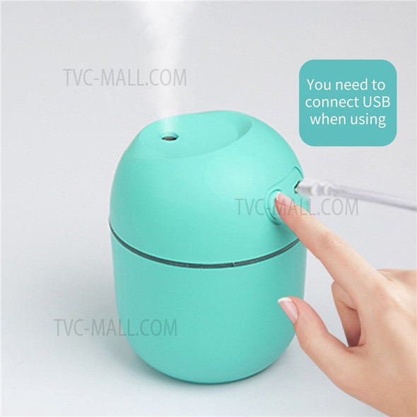 220ML Mist Humidifier with Night Light Portable Desk Quiet USB Humidifier Auto-Off Humidifier for Home Office - Green
