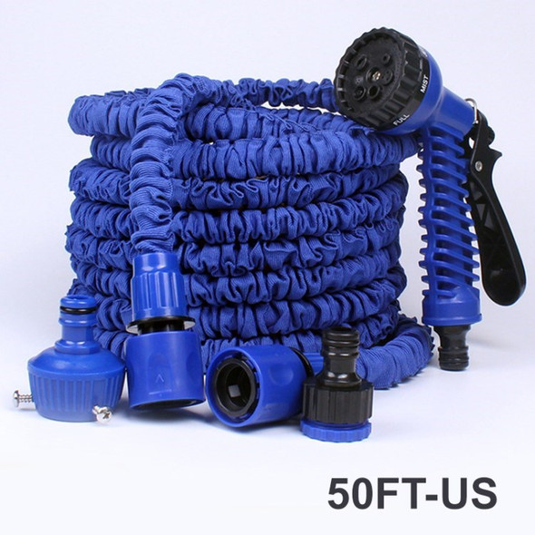 Lightweight Flexible Garden Hose with 7 Spray Ways Retractable Expandable Water Pipe - 50ft / US Plug