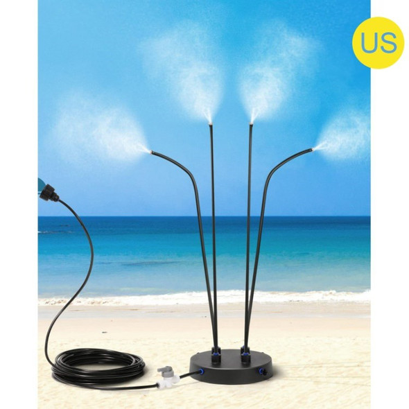 Bendable Misting System Stand Misting Cooling System for Patio Pool BBQ Cooling Kids Water Playing - US Plug