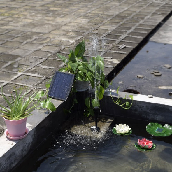 Solar Fountain Pump DIY Outdoor Solar Water Pump 9V 2.5W Solar Water Spray for Garden, Pond, Patio, Fish Tank