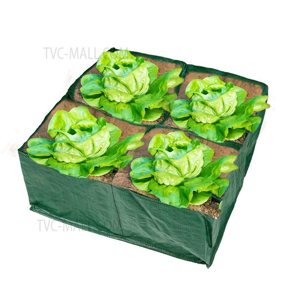 Planter Box Practical Square Grow Bags Large Fabric Planting Beds Garden Grow Bags with 4 Compartments for Vegetables Garden Supplies
