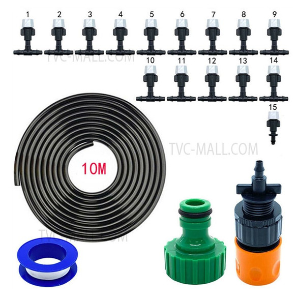 33ft Drip Irrigation System Plant Garden Yard Automatic Watering Hose Micro Sprinkler Kit