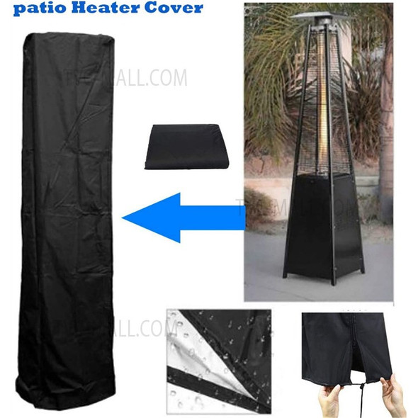 Outdoor Gas Heater Cover Oxford Cloth Waterproof Patio Heater Hood Protective Cover with Drawstring