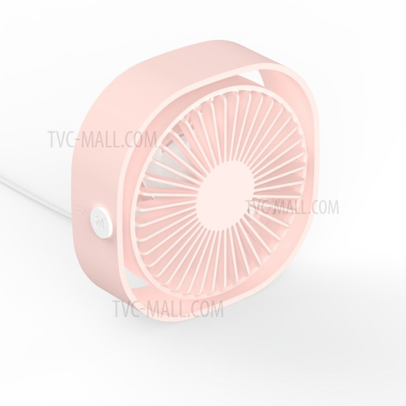 3LIFE 312 360° Rotatable Mini Fan 3 Speeds Adjustable USB Desk Fan - Pink