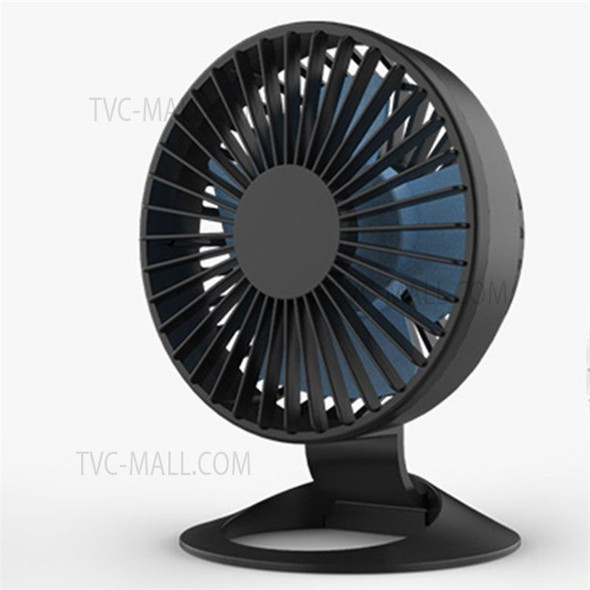 400mAh Rechargeable Version - USB Angle-Adjustable Desktop Fan Knob Mute Fan for Home/Office/Bedroom - Black