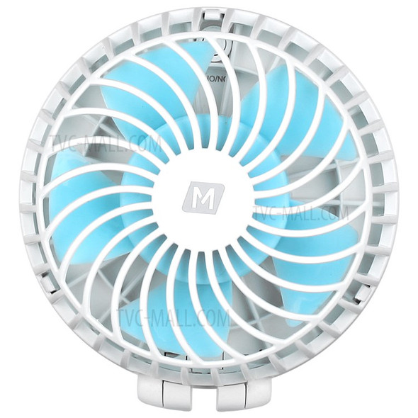 MOMAX iFan 2 Mirror Handheld Rechargeable 180 Degree Rotary Fan - White