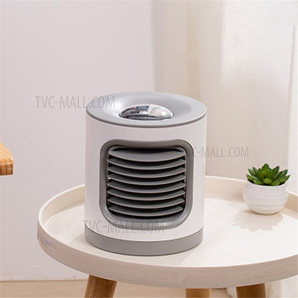 Air Purifier Cleaner Negative Ion Generator Fan with Projection Lamp USB Fan - Grey