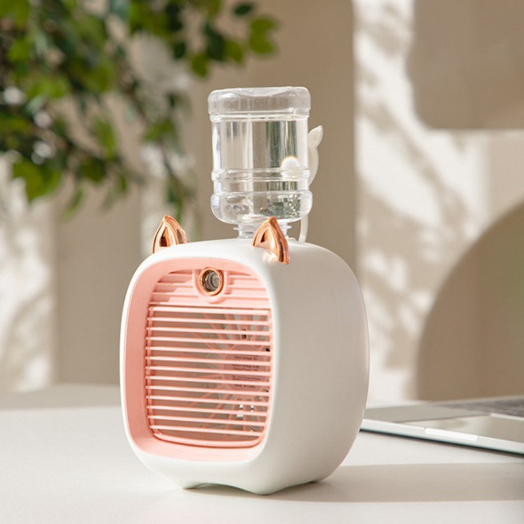 Office Desktop Mini Air Conditioning Fan 270ML Water Tank Spray Cooling Fan Air Cooling Cooler - Pink