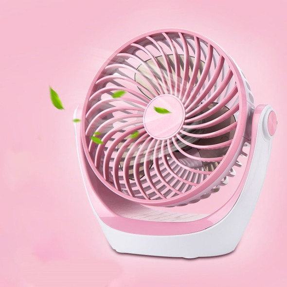 Desktop Cooling Fan with Strong Wind Quiet Portable Mini Fan for Home Office - Pink