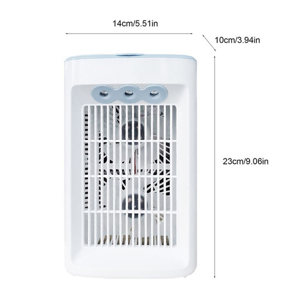 Humidifier Cooling Fan Desktop Fan Air Cooler Air Conditioning Fan for Office Dormitory - White