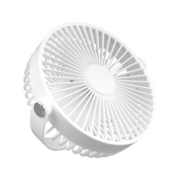 Mini Fan with LED Light Desktop USB Fan for Video Show Home Office - White
