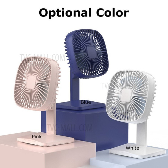 USB Desk Fan 3 Speeds Ultra-quiet Personal Cooling 2000mAh Fan Table Fan for Home Bedroom Office - Blue