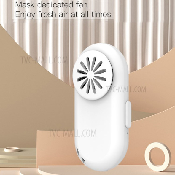 K1 Summer Cooling Mask Air Fan Rechargeable Clip-On Wearable Mini Air Purifier - White