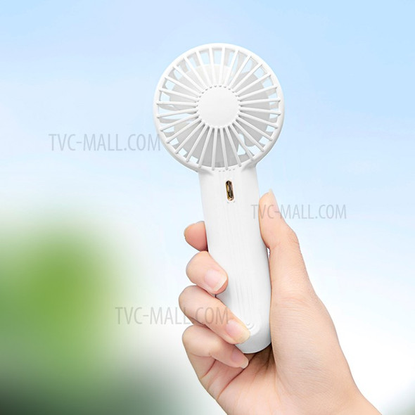 F851 Rechargeable Portable Handheld Neck Hanging Mini Fan for Office Dormitory - White