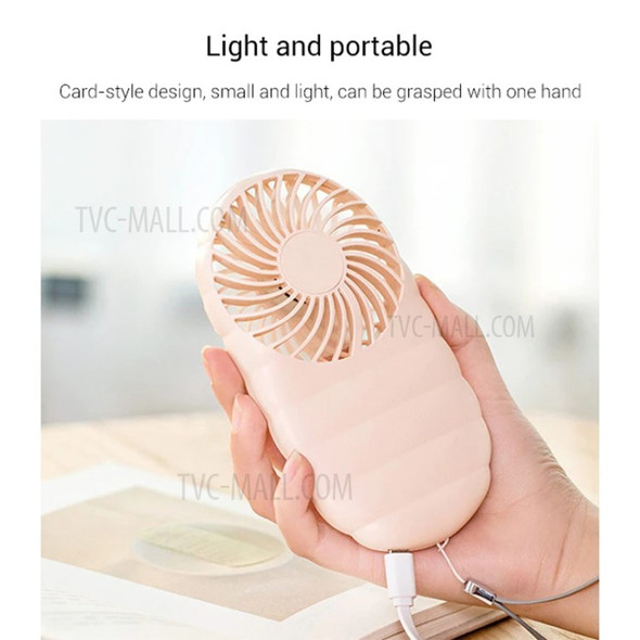 XIAOMI YOUPIN JORDAN & JUDY VC018 USB Rechargeable Pocket Silent Fan 3 Speeds Handheld Air Cooler for Outdoor Travel