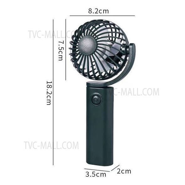 90 Degrees Rotating Fan USB Charging Handheld Mini Low Noise Small Fan Summer Cooler - Green