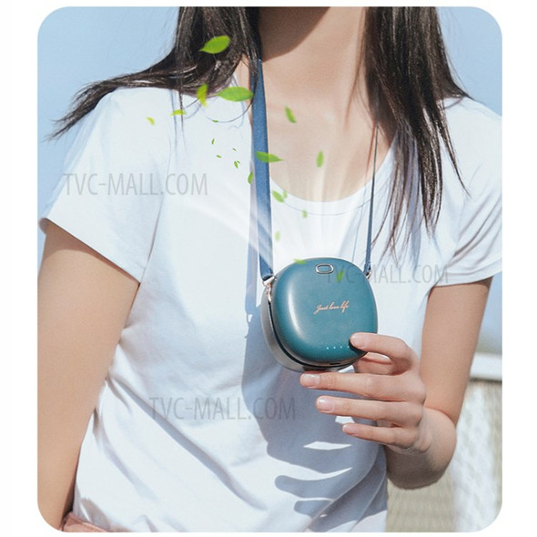 WT-F37 Hands Free Neck Hang Fan Rechargeable Portable Fan for Outdoor Camping Travel - Green