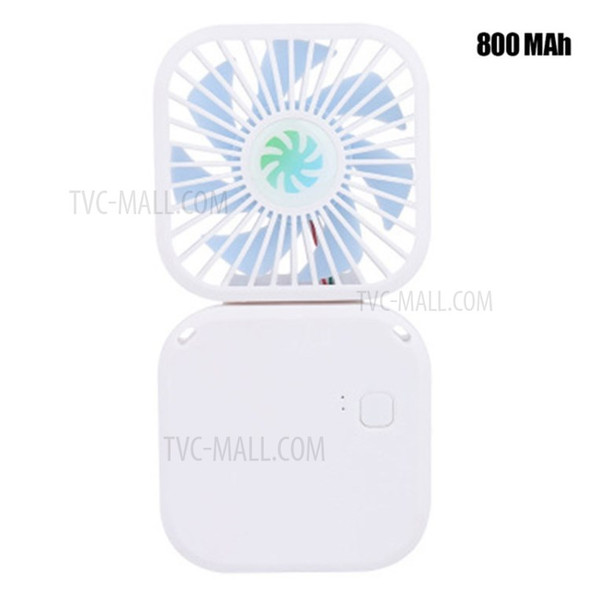 Mini Handheld Fan USB Charging Silent Desktop Fan Summer Cooler - White/800mah