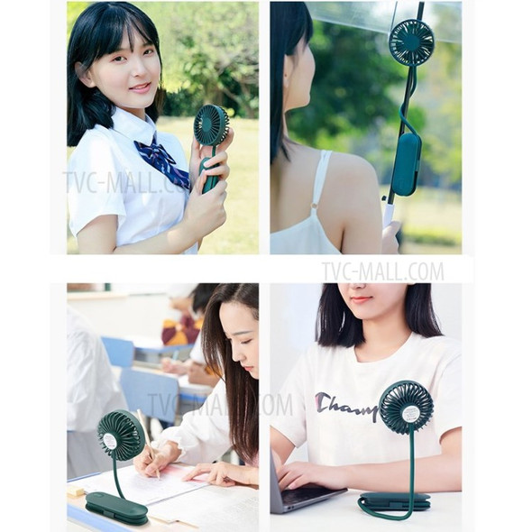 Flexible Metal Hose Folded Neck Fan 360 Degree Rotation Mini Cooling Fan Desktop Fan - White