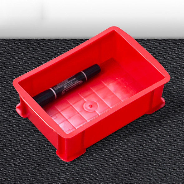 5 PCS Thick Multi-function Material Box Brand New Flat Plastic Parts Box Tool Box, Size: 20.7cm x 13.7cm x 6.4cm(Red)