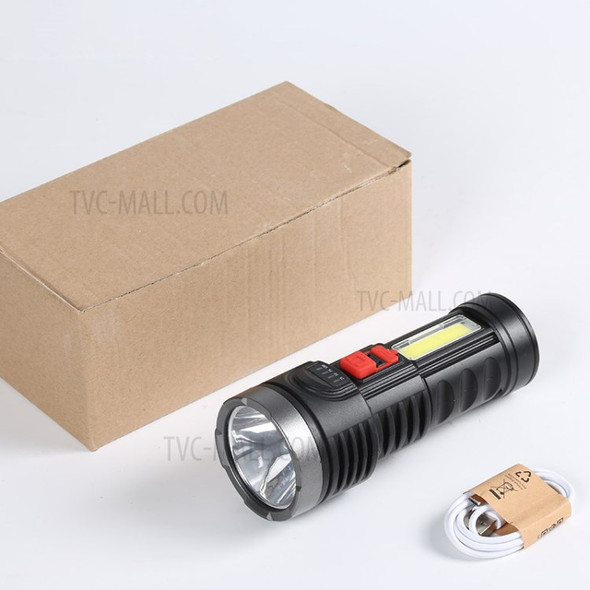 E-SMARTER 822 Powerful Super Bright Portable Led Flashlight Strong Light USB Rechargeable Outdoor Searchlight Torch with COB
