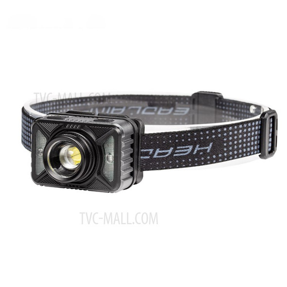 E-SMARTER SQT50 P50 Zoomable Hand Wave Sensor Headlight USB Rechargeable 4 Modes Double Switch Torch Headlamp Flashlight