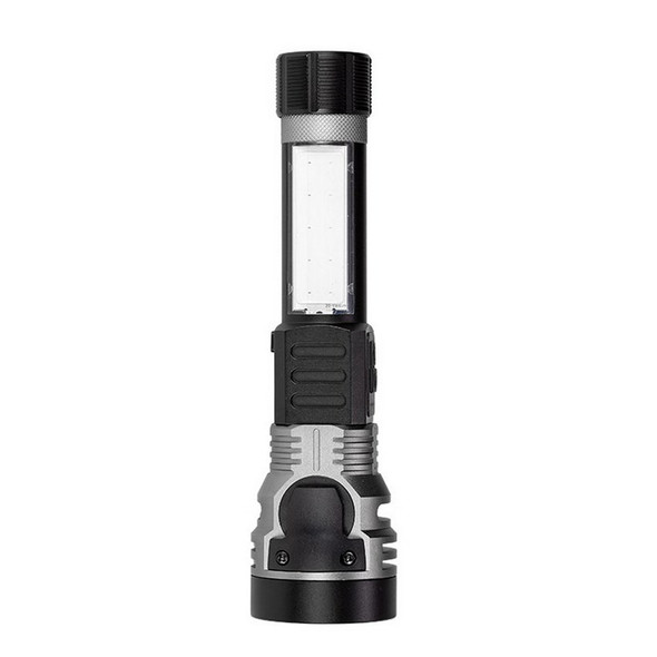 E-SMARTER Aluminum Alloy Portable Rescue Light Multi-functional High Power LED Flashlight with Glass Breaker/Side Light