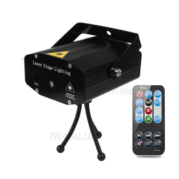 Remote Laser Projector LED RGB Stage Light Xmas Party KTV DJ Disco - Black/AU Plug