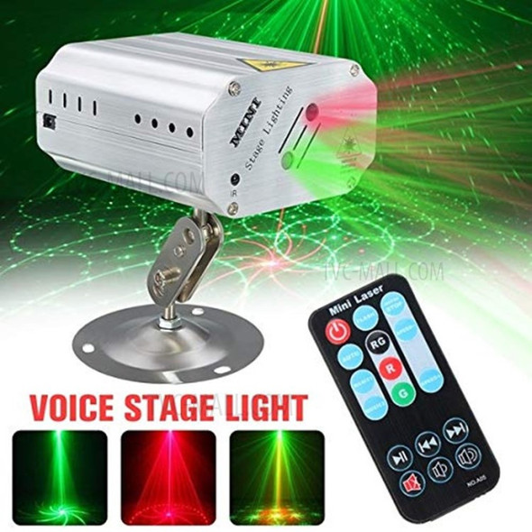 50mw/100mW Laser Projector Professional Stage Light Remote Control Red Green Light - AU Plug