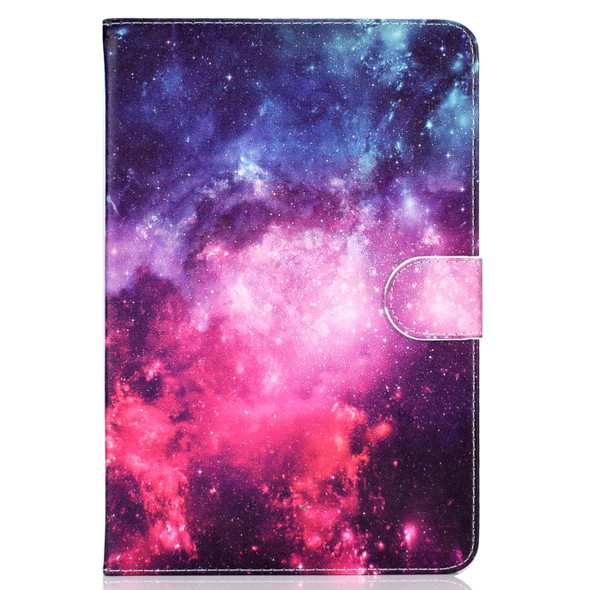 Colored Pattern Drawing Horizontal Flip PU Leather Case with Three-folding Holder for 10 inch Tablet PC(Starry sky)