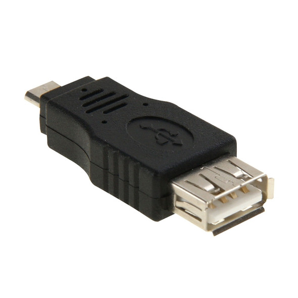 USB 2.0 A Female to Micro USB 5 Pin Male OTG Adapter(Black)