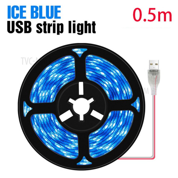 LED Waterproof Blue Greenhouse Indoor Plant Growing Lamp 5V Flower Light Strip  - 0.5m