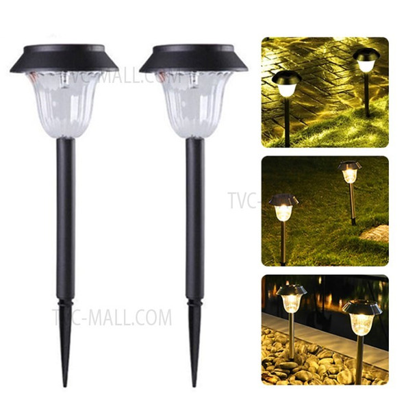 2Pcs/Set Waterproof Solar Light Landscape Light Outdoor Garden Lawn Yard Lamp - Warm Light