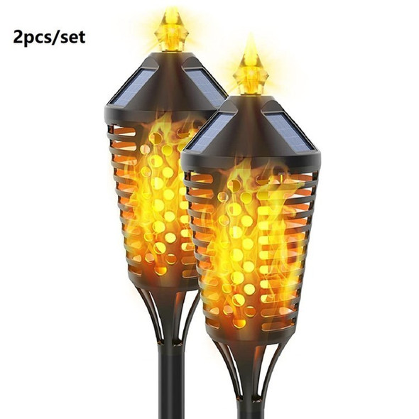 2Pcs Stylish Energy-saving Solar Torch Light Waterproof Outdoor Flame Light