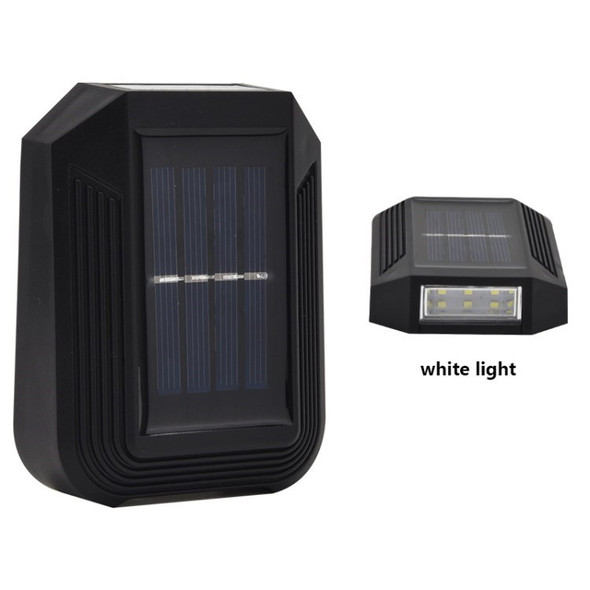 6-LED Solar Wall Light Solar Lamp Waterproof Outside Light for Garden Backyard Patio Yard - White Light