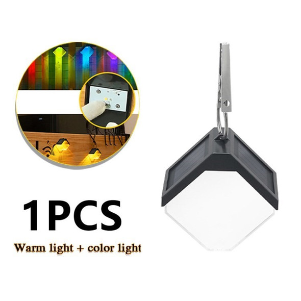 DS013 Waterproof Durable Solar Wall Lamp with Light Sensor Multicolor Decorative Light for Garden Yard - 1Pc