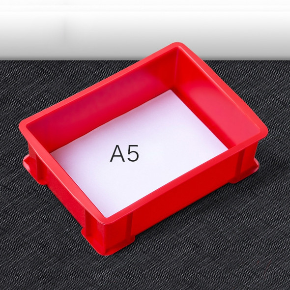 3 PCS Thick Multi-function Material Box Brand New Flat Plastic Parts Box Tool Box, Size: 25.3cm x 18cm x 7.4cm(Red)