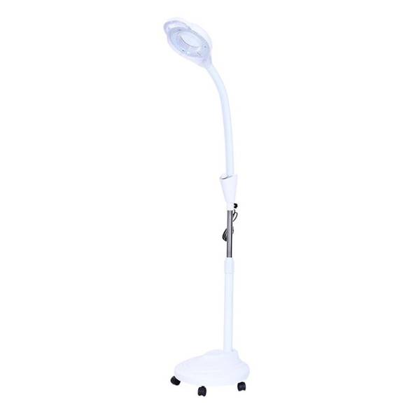 8X Magnifying Floor Lamp with Wheels Dimmable LED Light Magnifier Glass Standing Lamp for Cosmetic Sewing Crafts - EU Plug