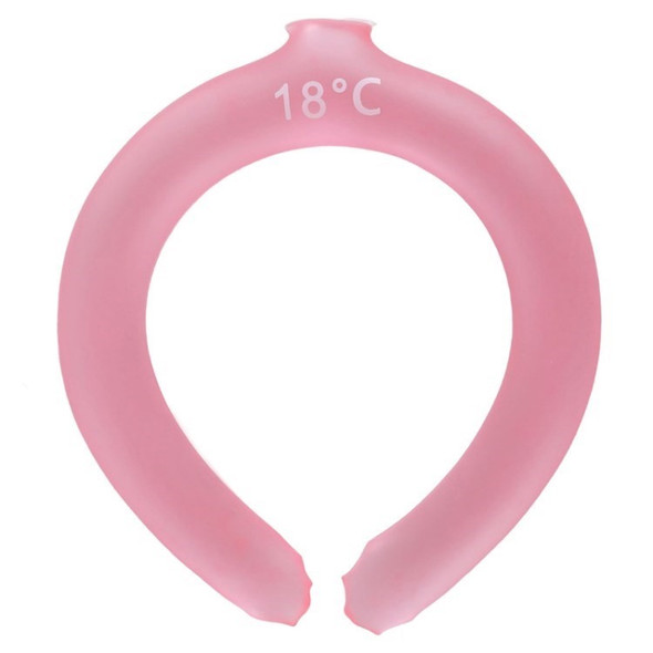 Neck Cooling Tube Ring Wearable Cooling Neck Wrap Summer Reusable Neck Cooler for Summer Heat - Pink